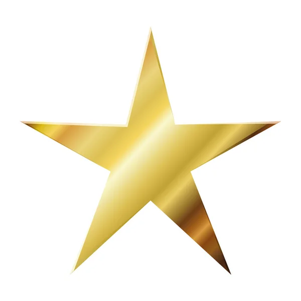 Звезда золотого цвета на белом фоне — стоковый вектор