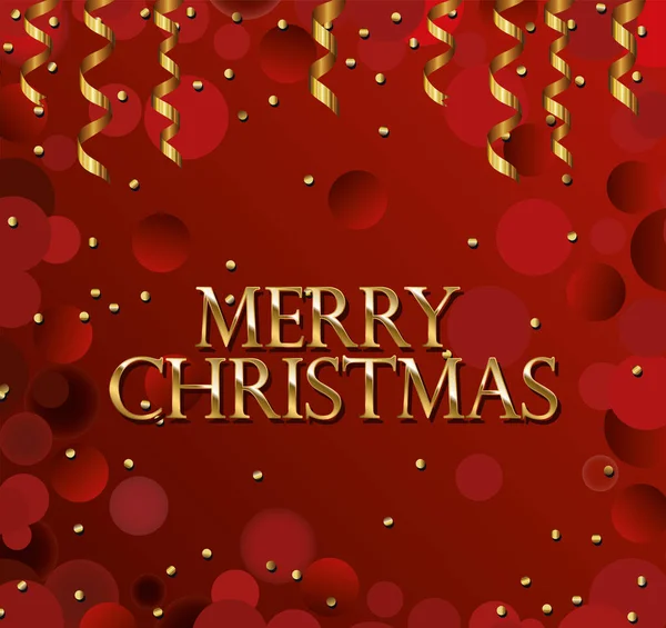Veselé vánoce písmo na červeném pozadí — Stockový vektor