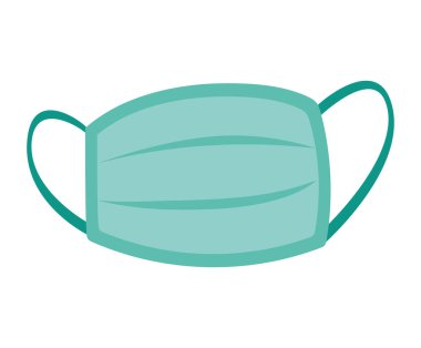 Güvenlik maskesi covid19 salgın karalama düz biçim simgesi