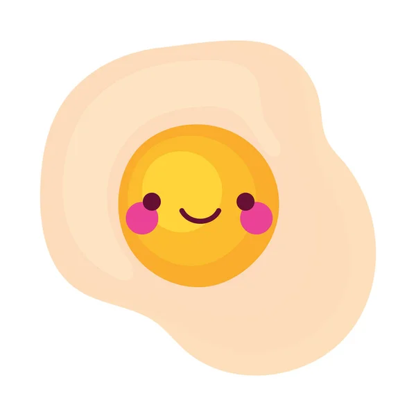 Τηγανητό αυγό Καβάι με ένα χαμογελαστό πρόσωπο — Διανυσματικό Αρχείο