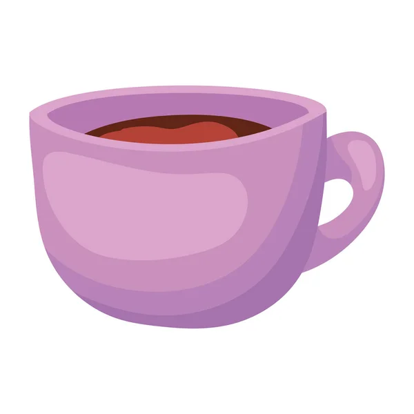 Csésze kávé egy lila színű — Stock Vector