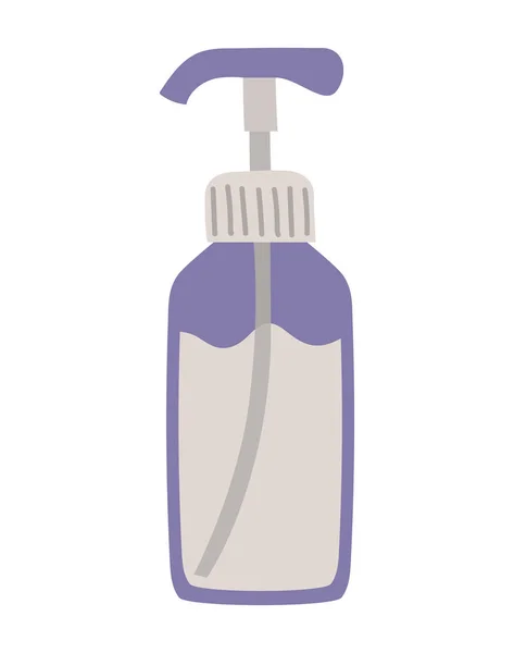 Antibacteriële fles doodle platte stijl pictogram — Stockvector