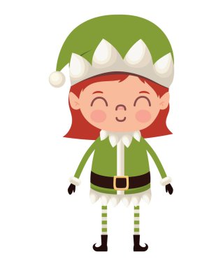 Yeşil elbiseli bir elf kadını.