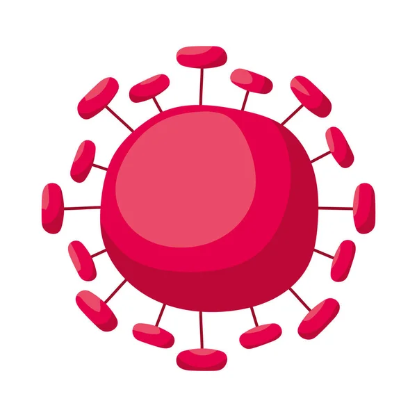 Partícula de coronavírus doodle ícone de estilo plano —  Vetores de Stock