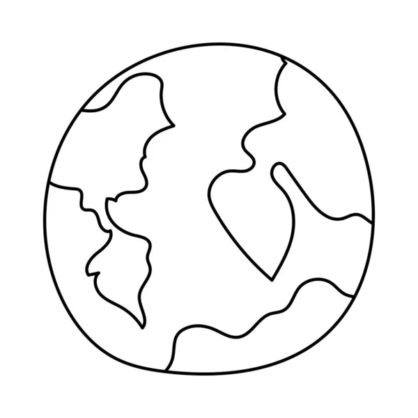 Ikona stylu linie Země — Stockový vektor