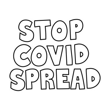 Karalama çizgisi simgesini covid yaymayı kes