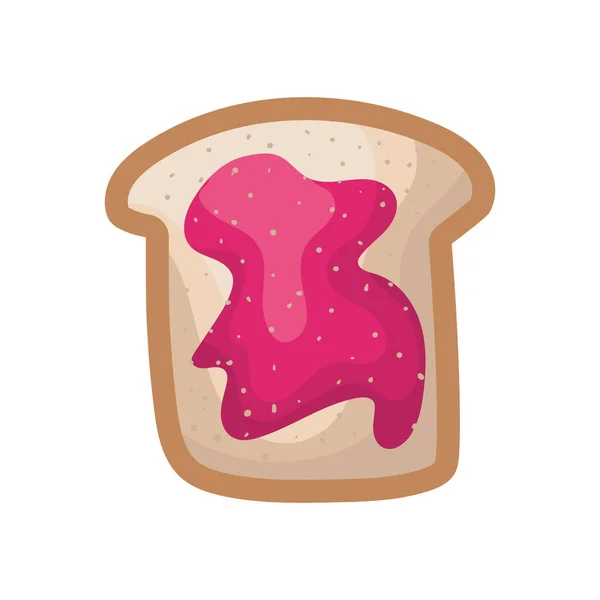 Хліб з желе рожевого кольору — стоковий вектор
