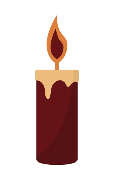 Свеча с коричневым цветом — стоковый вектор