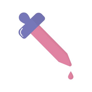 Beyaz arkaplanda pembe renk damlası