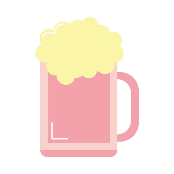 Glass of beer on white background — Stock Vector