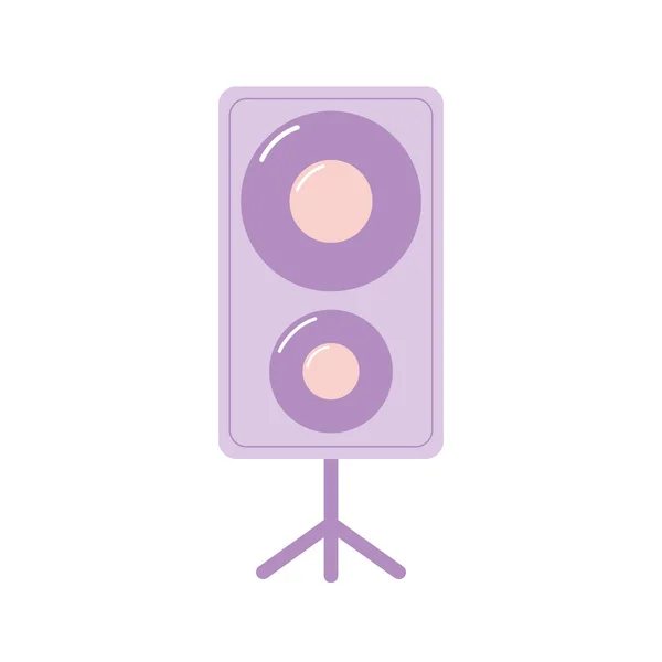 Stereo di un colore viola su sfondo bianco — Vettoriale Stock