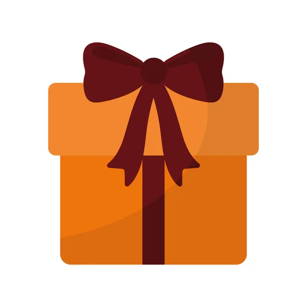 有蝴蝶结的橙色礼品盒 — 图库矢量图片