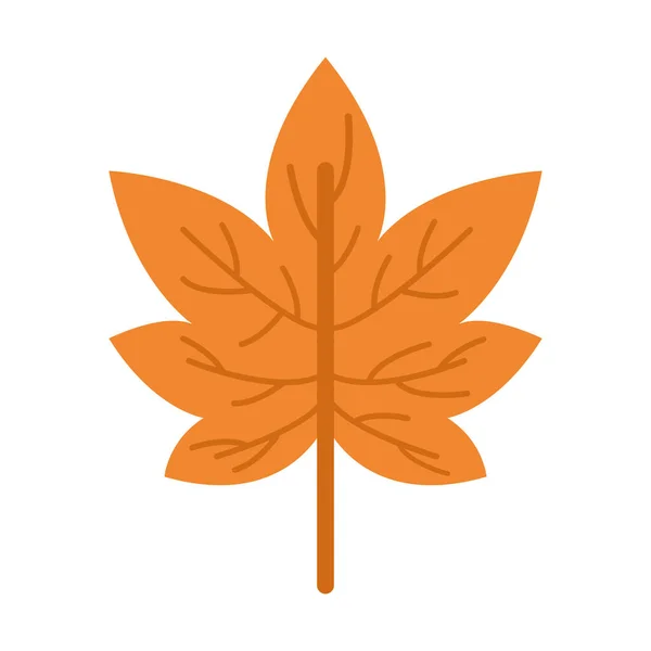 Осінь з сімома листям золотистого кольору — стоковий вектор