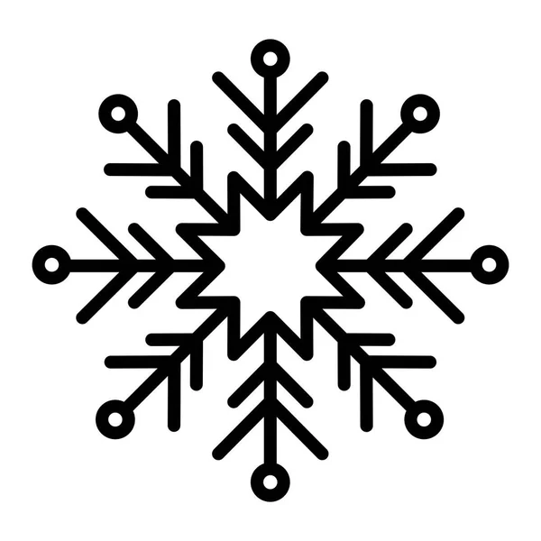 Black snowflake on white background — Image vectorielle