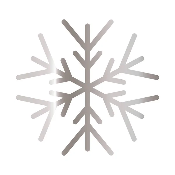 Snowflake of color light gray over white background — Διανυσματικό Αρχείο