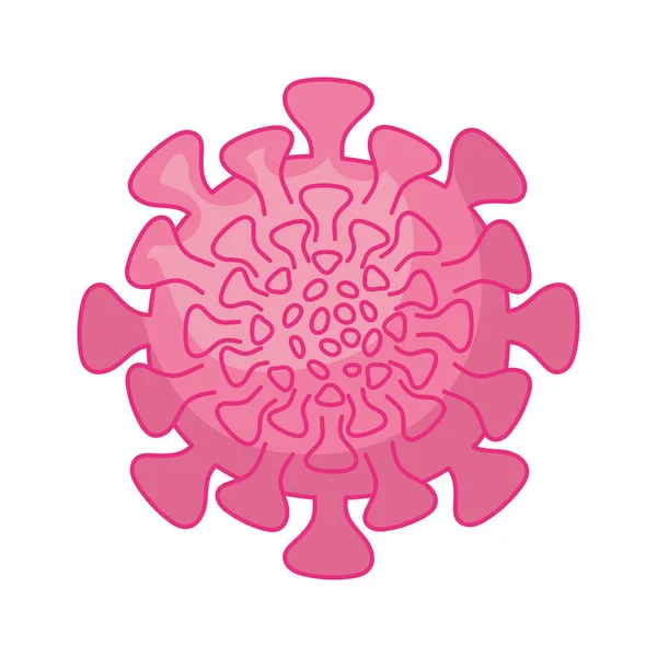 Partícula de coronavirus garabato icono de estilo plano — Vector de stock