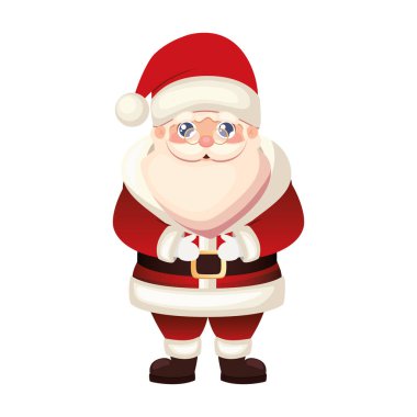 Beyaz arkaplanda Noel Baba simgesi