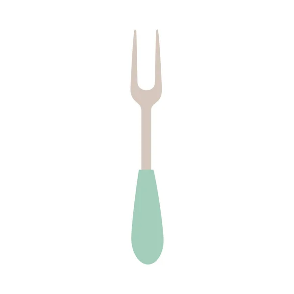 Fourchette pour viande sur fond blanc — Image vectorielle