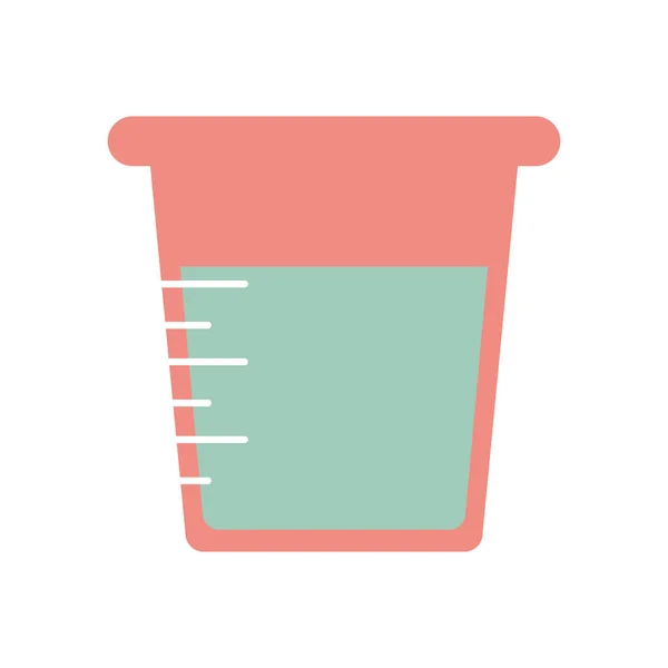 Tasse d'eau pour cuisiner sur fond blanc — Image vectorielle