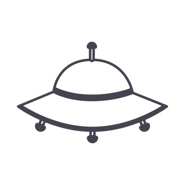 Beyaz arkaplanda ufo