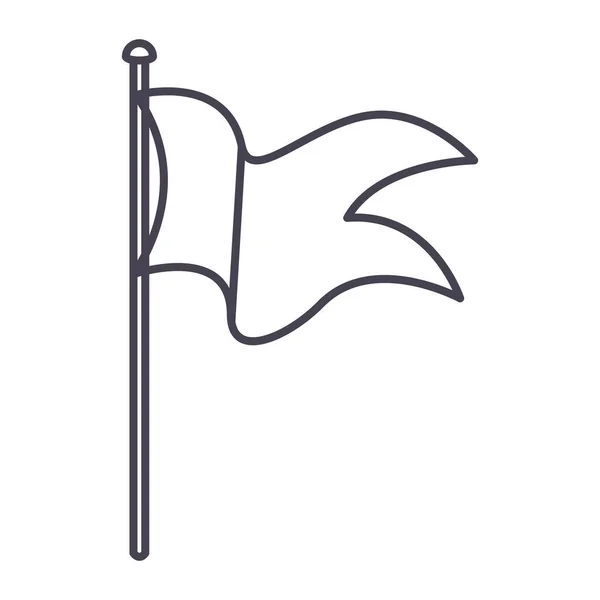 Flagga på en vit bakgrund — Stock vektor