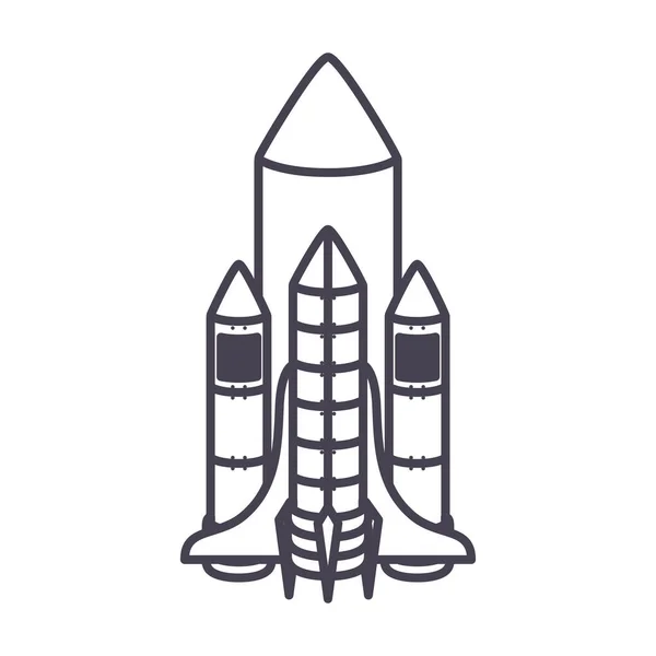 Rocket icon on a white background — Stock Vector