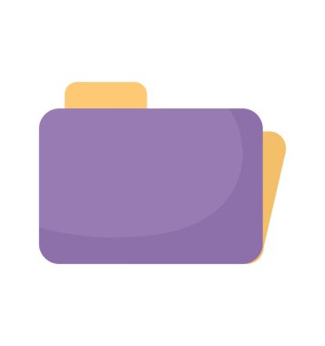 Beyaz arkaplanda mor renkli dizin