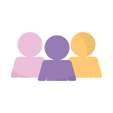 Beyaz arkaplanda insan simgeleri