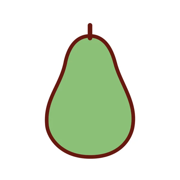Groene peer op een witte achtergrond — Stockvector
