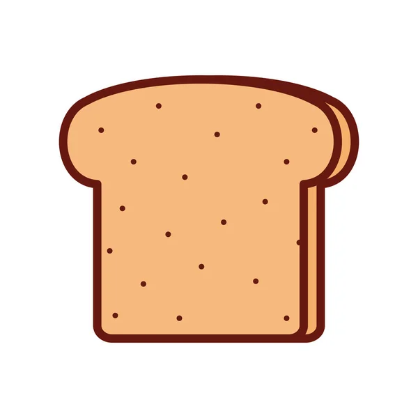 Brot auf weißem Hintergrund gebacken — Stockvektor