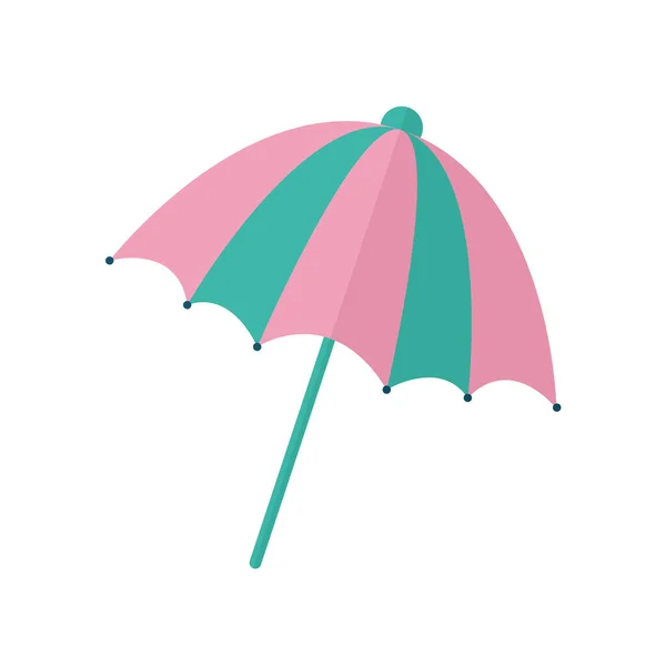 분홍과 녹색을 띤 우산 — 스톡 벡터