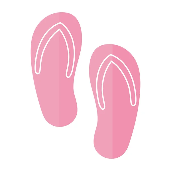 Teenslippers op een witte achtergrond — Stockvector