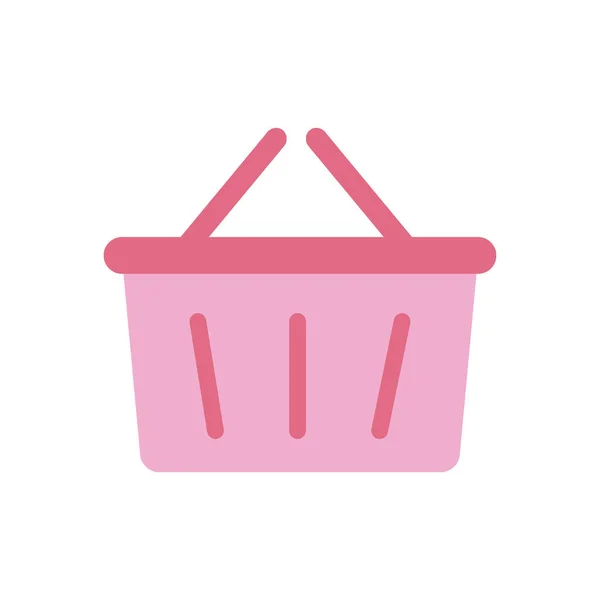 Supermarkt-Korb mit rosa Farbe — Stockvektor