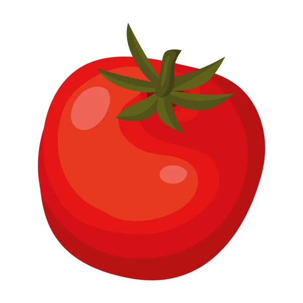 Tomate mit roter Farbe auf weißem Hintergrund — Stockvektor