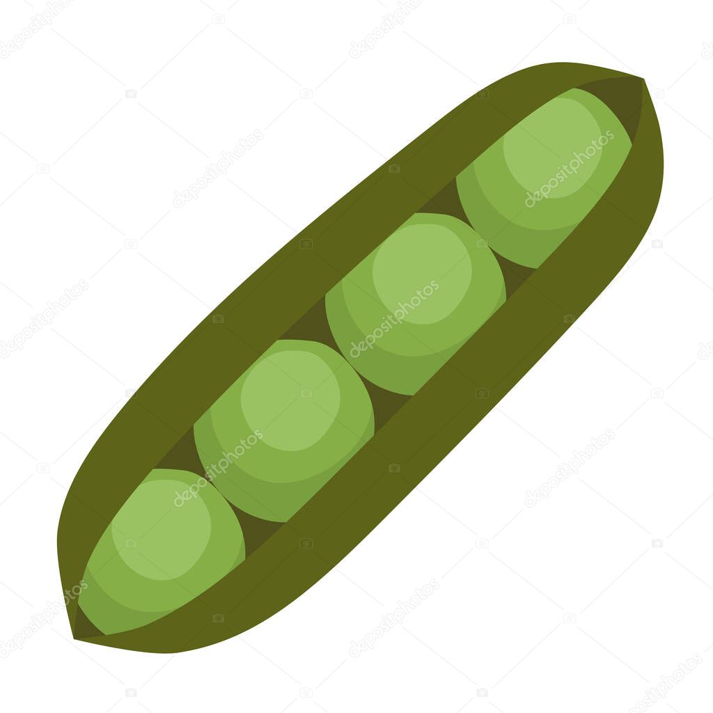 peas with a green color