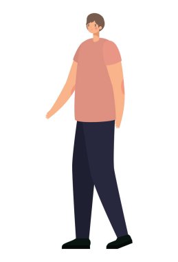 Beyaz arka planda bir adam