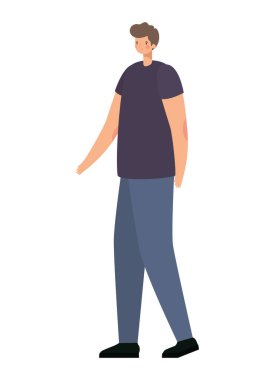 Beyaz arka planda bir adam