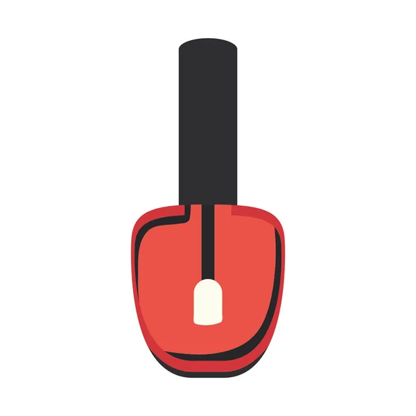 Röd polerflaska med svart lock — Stock vektor