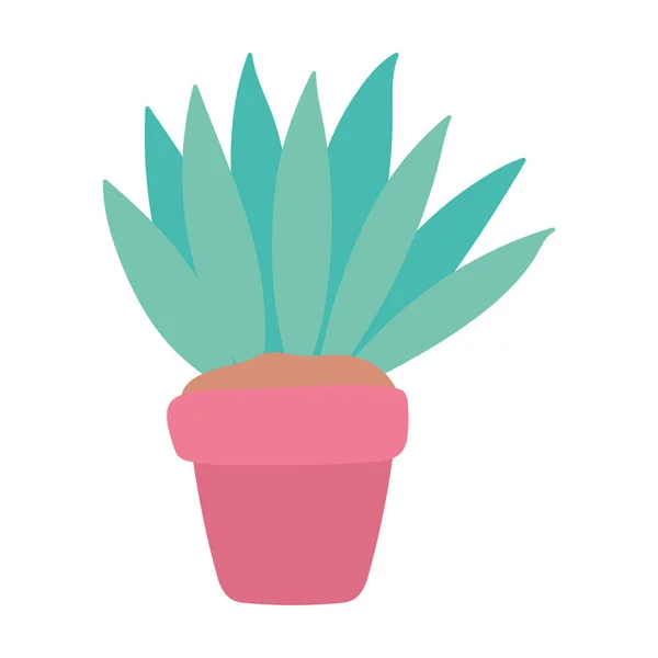 Çiçek saksısında yeşil bitki — Stok Vektör