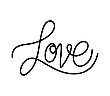 Beyaz arkaplanda aşk harfleri