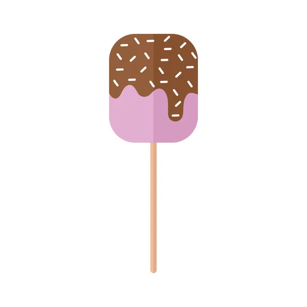 Paleta con un color rosa y chocolate — Vector de stock