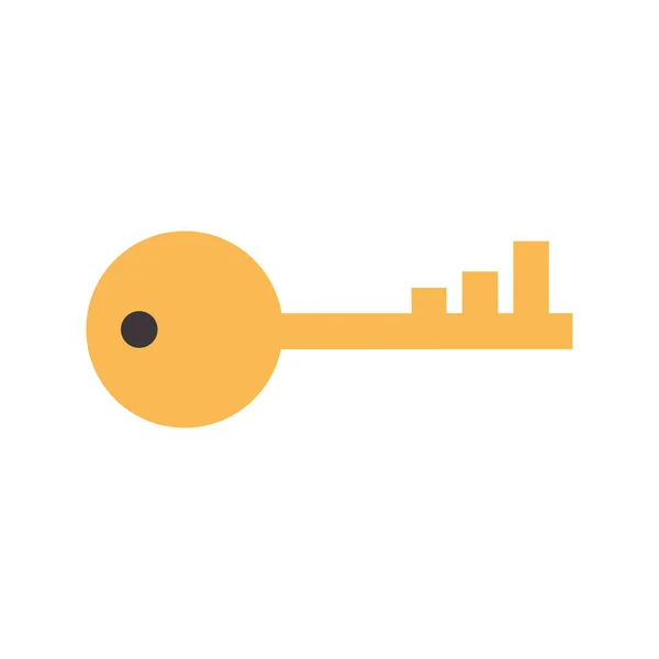 Schlüssel mit gelber Farbe — Stockvektor