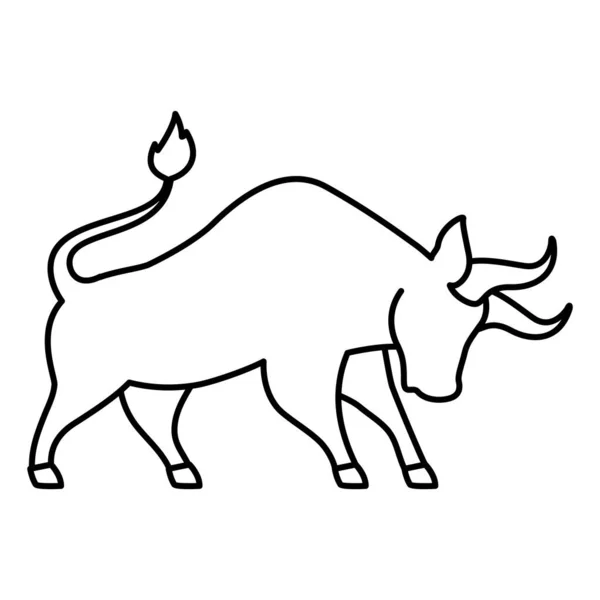 Toro sobre fondo blanco — Vector de stock