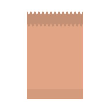 Beyaz arkaplanda bir torba kağıt