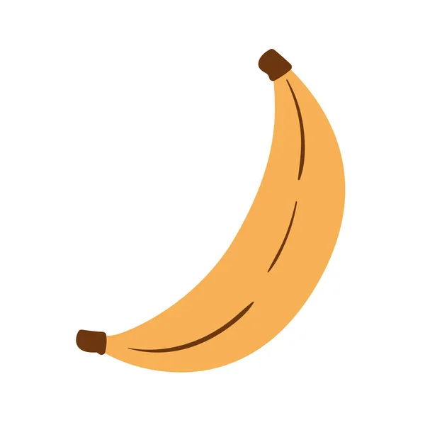 Banane sur fond blanc — Image vectorielle