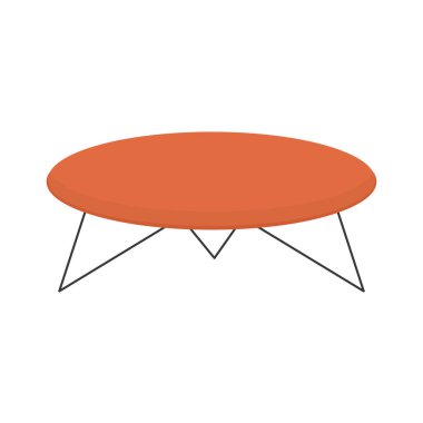 turuncu renkli yuvarlak masa