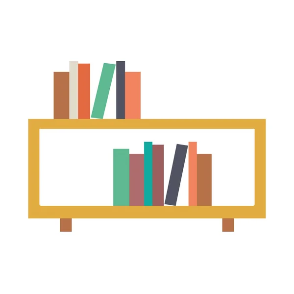 Möbler med böcker i — Stock vektor