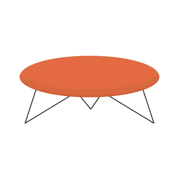 Okrągły stół w kolorze pomarańczowym — Wektor stockowy