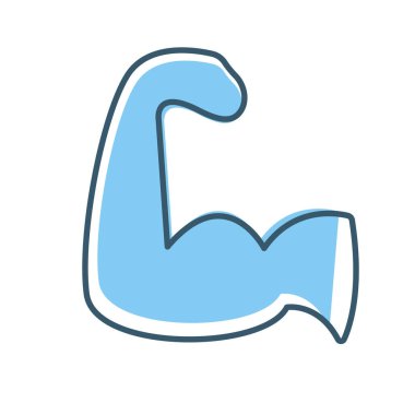 kaslarını mavi renkte esnetiyor.