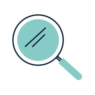 Beyaz arkaplandaki camı büyüt